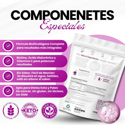 Multi Colágeno® 2lb – Mejora tu piel, cabello y articulaciones desde adentro✨