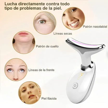 Masajeador Facial LED 3 en 1💆‍♀️