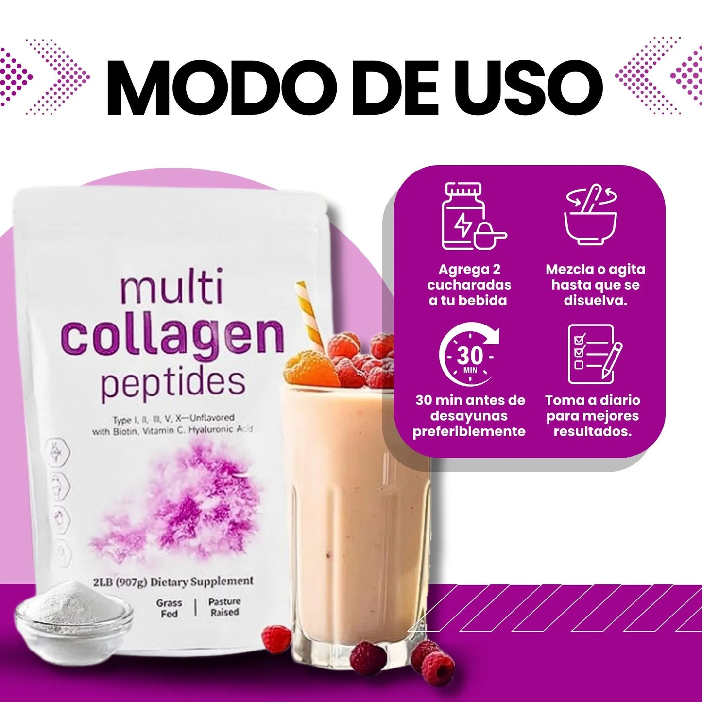 Multi Colágeno® 2lb – Mejora tu piel, cabello y articulaciones desde adentro✨